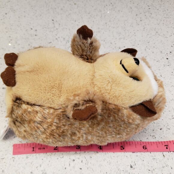 Ty Beanie Babies Ida the Brown and Tan Fuzzy Hedgehog Plush Stuffed Animal 7" - Picture 9 of 10
